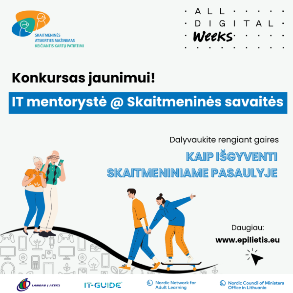 Konkursas jaunimui „IT mentorystė @ Skaitmeninės savaitės“