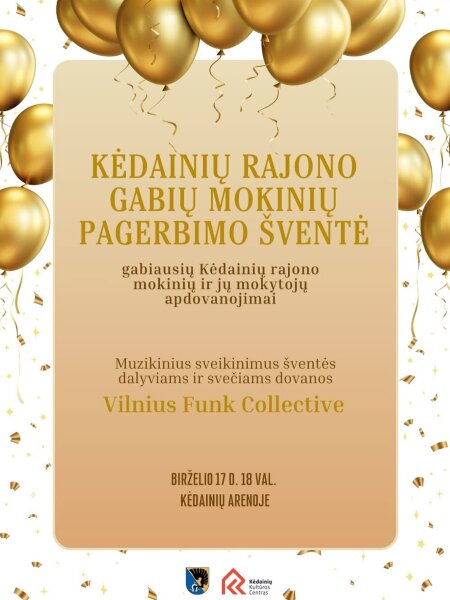 Šiandien vyks Kėdainių rajono gabių mokinių pagerbimo šventė!