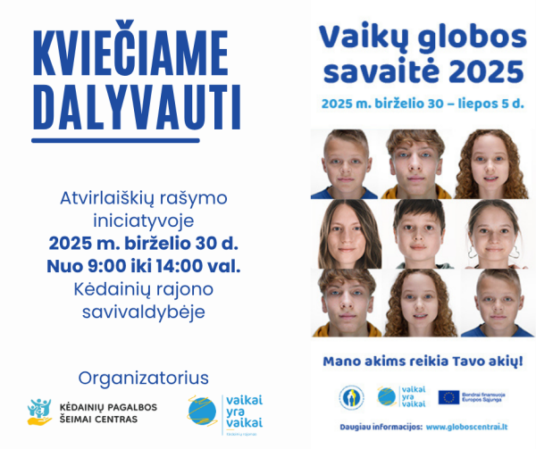 Kviečiame dalyvauti Globos savaitės renginiuose!