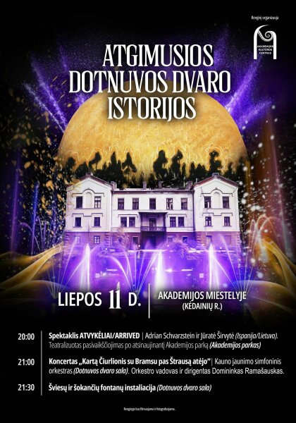 Dotnuvos dvaro istorijos atgimsta kartu su M.K. Čiurlioniu