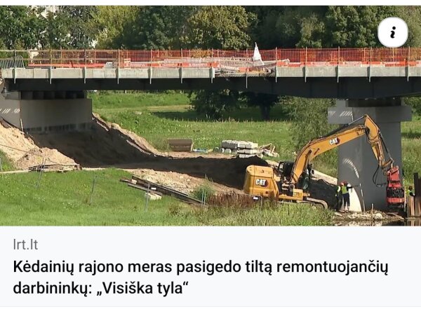 Kėdainiuose lankėsi LRT žurnalistai, kurie domėjosi Tilto gatvės tilto rekonstrukcijos darbais