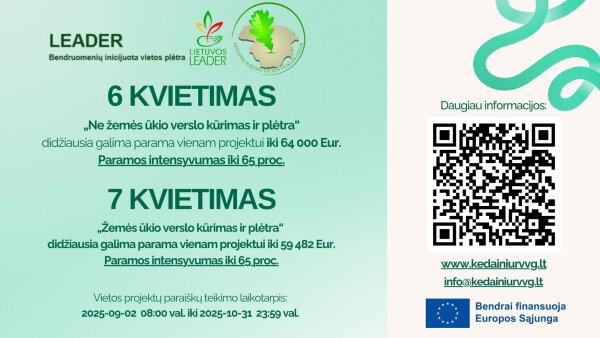 Kvietimas teikti vietos projektus