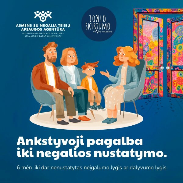 Nemokama ankstyvoji pagalba žmonėms su pastebimais negalios požymiais, kol dar nenustatytas jų...