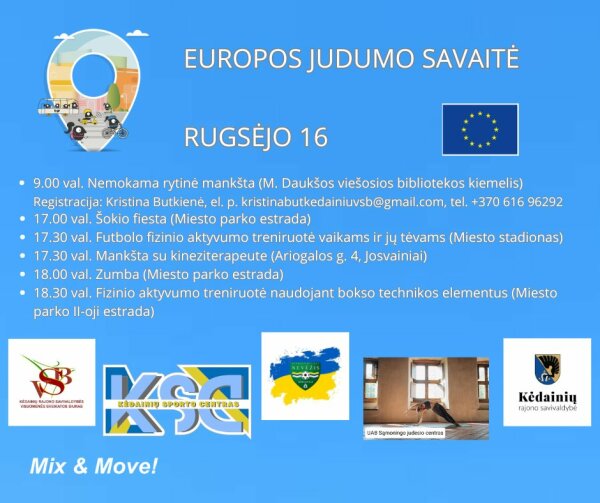 Startuoja Europos darnaus judumo savaitės renginiai!