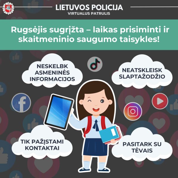 Rugsėjis sugrįžo – laikas prisiminti ir skaitmeninio saugumo taisykles! 