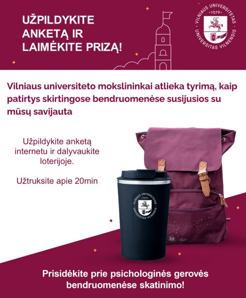 Kviečiame dalyvauti tyrime apie tai, kaip patirtys skirtingose bendruomenėse yra susijusios su...