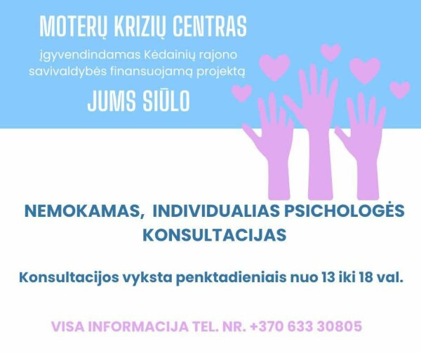 Nemokamos psichologės konsultacijos 