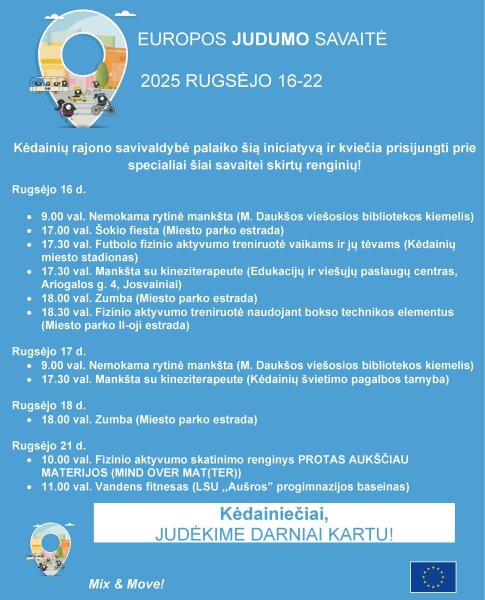 Jau kitą savaitę startuoja Europos darnaus judumo savaitės renginiai!