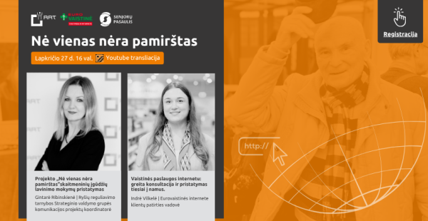 Kviečiame į  projekto „Nė vienas nėra pamirštas“  nuotolinę paskaitą!