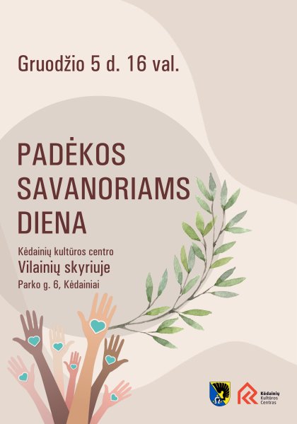 Padėkos savanoriams diena 2025 