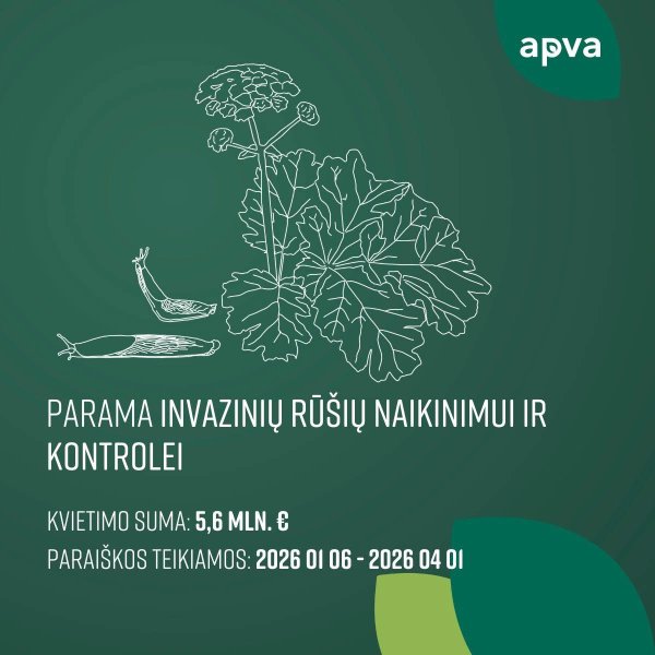 Aplinkos projektų valdymo agentūra kviečia teikti paraiškas paramai invazinių rūšių naikinimui
