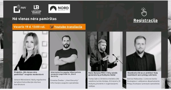 Projektas „Nė vienas nėra pamirštas“ ir vėl kviečia klausytis skaitmeninius įgūdžius lavinančių...