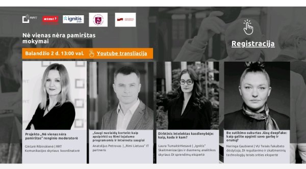 Projektas „Nė vienas nėra pamirštas“ kviečia klausytis skaitmeninius įgūdžius lavinančių paskaitų! 