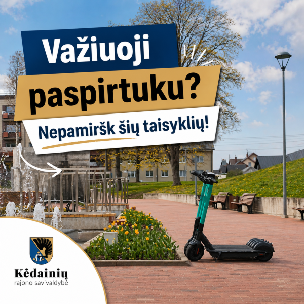 Važiuoji paspirtuku? Nepamiršk šių taisyklių!