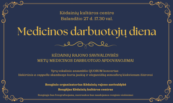 Kviečiame paminėti Medicinos darbuotojų dieną