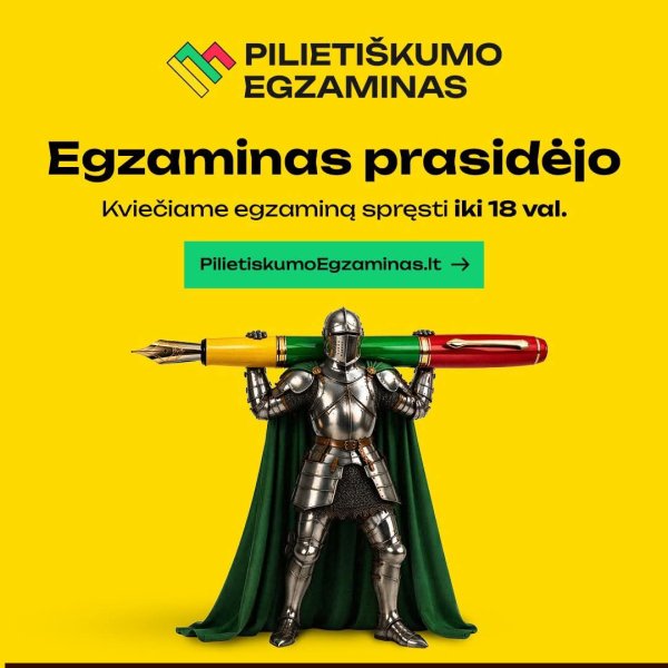 STARTAS – „Pilietiškumo egzaminas“ oficialiai prasidėjo, todėl laikas iššūkiui yra DABAR!