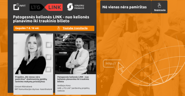 Skaitmeninių įgūdžių lavinimo projektas „Nė vienas nėra pamirštas“ kviečia į nuotolinę paskaitą...