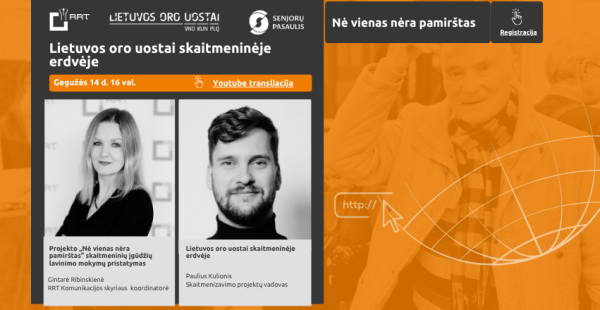 Projektas „Nė vienas nėra pamirštas“ kviečia į nemokamą nuotolinę paskaitą „Lietuvos oro uostai...
