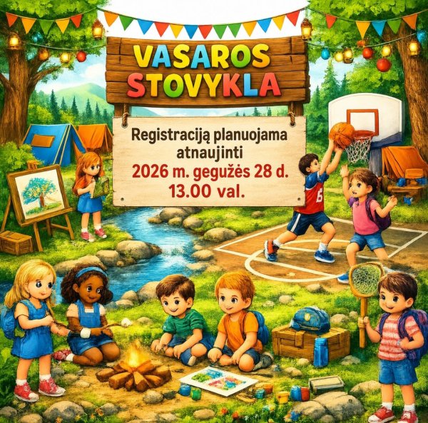 Registracija į vaikų vasaros stovyklas sustabdyta dėl techninių sutrikimų
