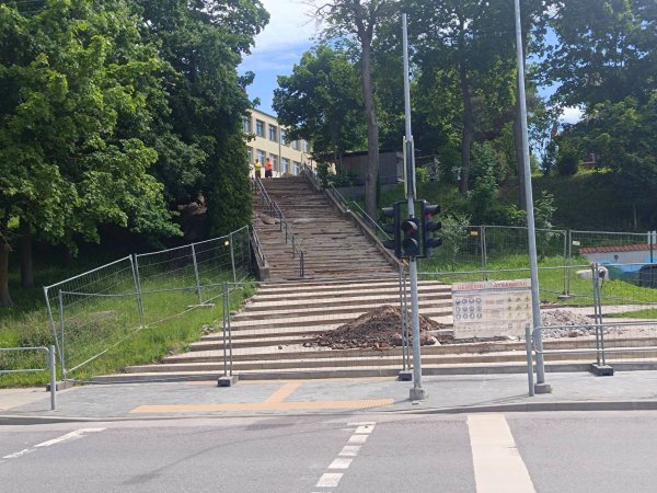 Pradedami Šėtos gatvės laiptų rekonstravimo darbai