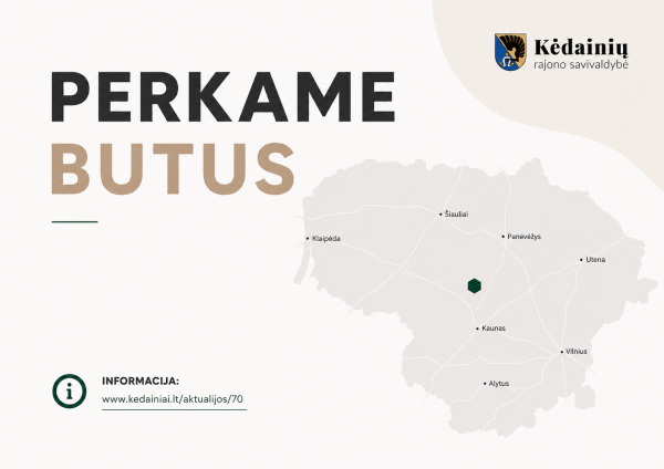 Kėdainių rajono savivaldybė perka butą apsaugoto būsto paslaugai teikti