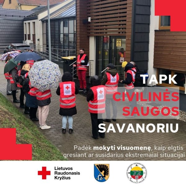 Kviečiame prisijungti prie Lietuvos Raudonojo Kryžiaus civilinės saugos edukacijų savanorių...