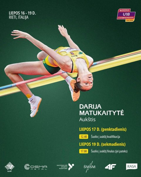 Europos U18 čempionate Lietuvai atstovaus ir kėdainietė Darija Matukaitytė!