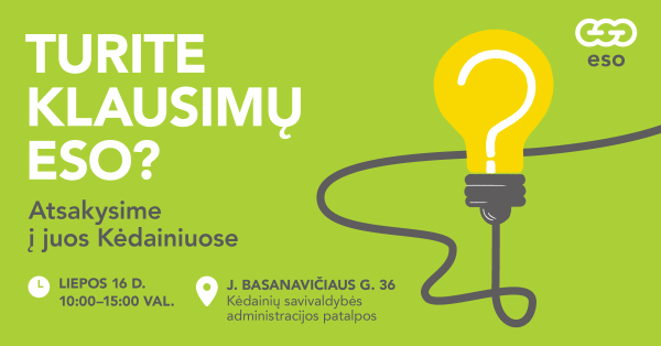 Kėdainiuose – galimybė gyvai pasikonsultuoti su ESO specialistais