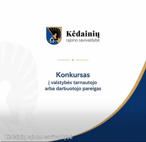 Konkursas Architektūros ir urbanistikos skyriaus vyriausiojo specialisto (vyriausiojo...