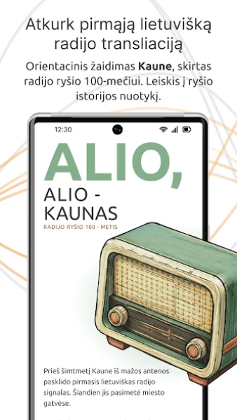 Išbandykite nemokamą orientacinį žaidimą „Ryšio 100-metis“!