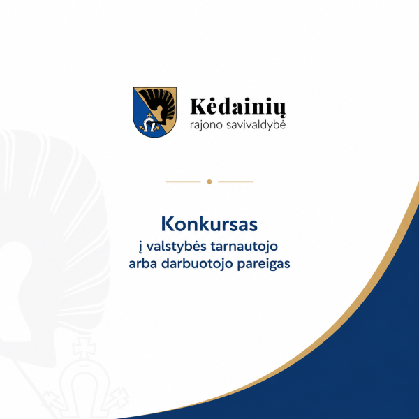 Konkursas Architektūros ir urbanistikos skyriaus vyriausiojo specialisto (vyriausiojo...
