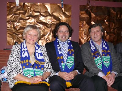 Rajono merė, LFF prezidentas L. Varanavičius ir klubo rėmėjas S. Grinkevičius 