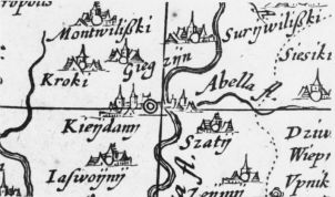 Kėdainiai 1613 m. LDK žemėlapyje